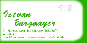 istvan burgmayer business card